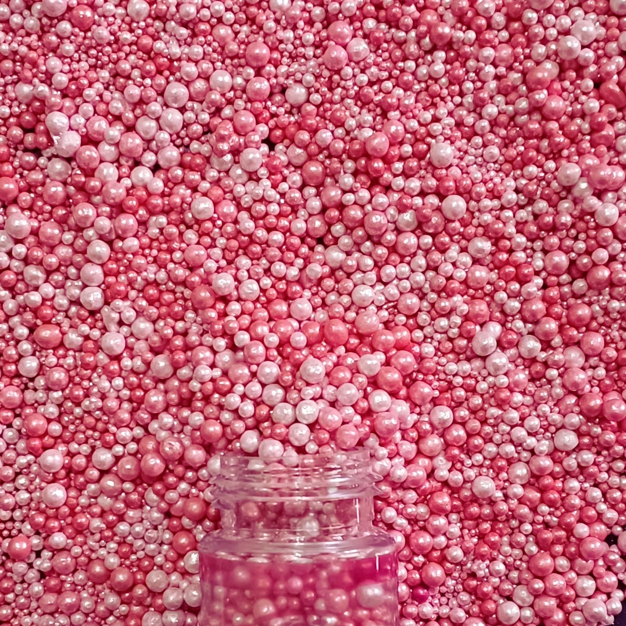 Confect Love Disco Balls – Pearlescent Pink Edible Decorative Sprinkles, Large Dahlia Candy Balls for Cake Decorating, Cupcakes, Cookies & Desserts |