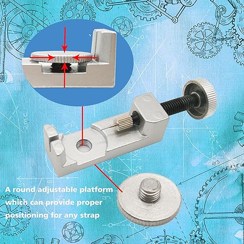 Miniatura 3 de Sdanart Kit de herramientas de extracción de eslabones de reloj, herramienta de extracción de pines de reloj con 10 pines adicionales para removedor