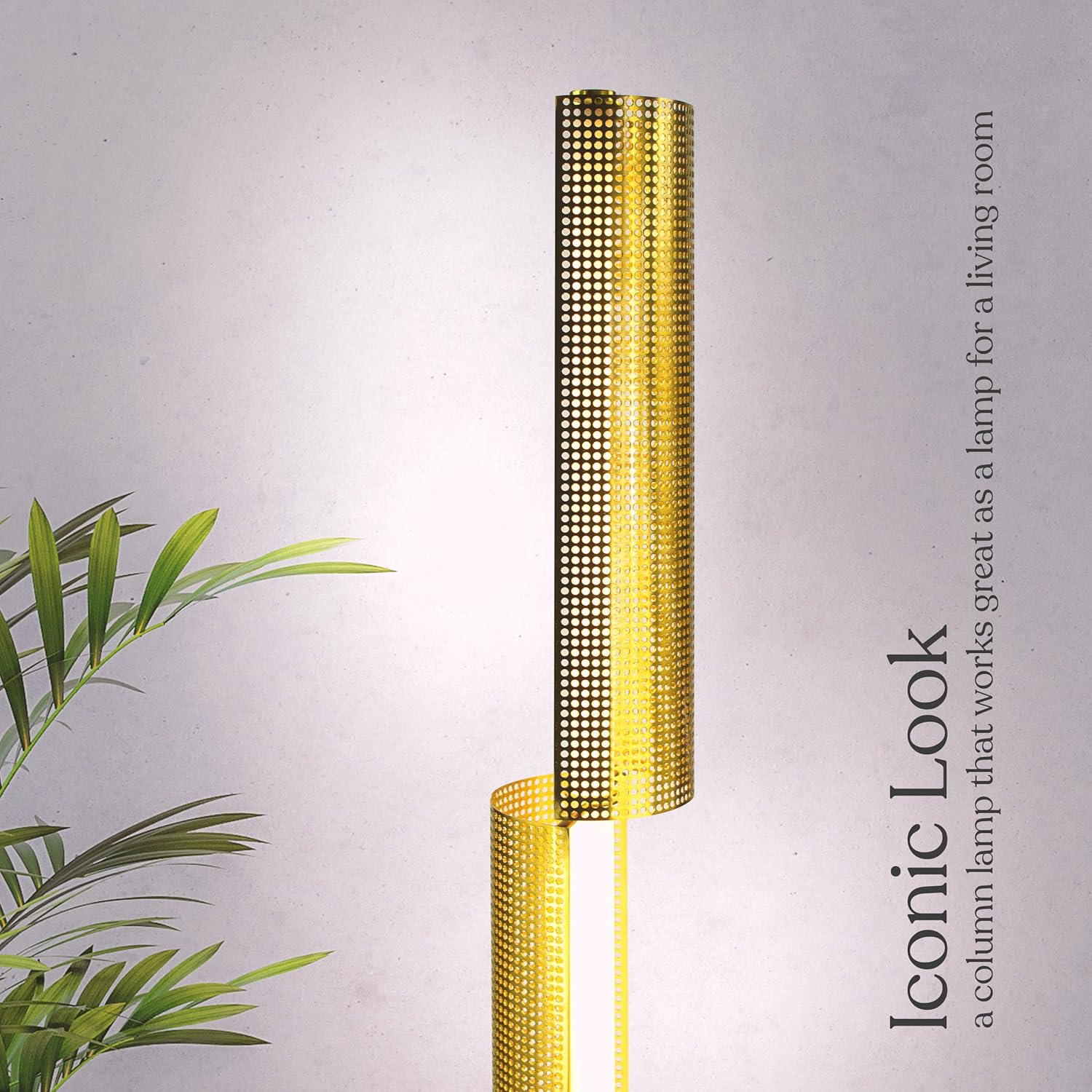 Brightech Callie LED Floor Lamp, 55 Inch Tall Industrial Design with Metal Grid Shade for Bedroom, Living Room & Office