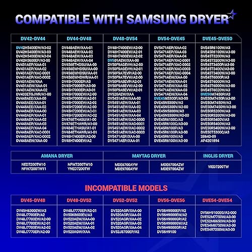 Miniatura 7 de 【Actualizado】 DC47-00019A Kit de elementos calefactores para secadora - Compatible con DVE50R5400V/A3 DV42H5000EW/A3 DV45H7000EW/A2 DVE50R5200W/A3