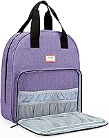 Vista 3 de CURMIO Bolsa de Bordado, Portafolio Portátil para Proyectos de Bordado para Arpones de Bordado, Seda, y Suministros de Punto de Cruz, SOLO LA BOLSA