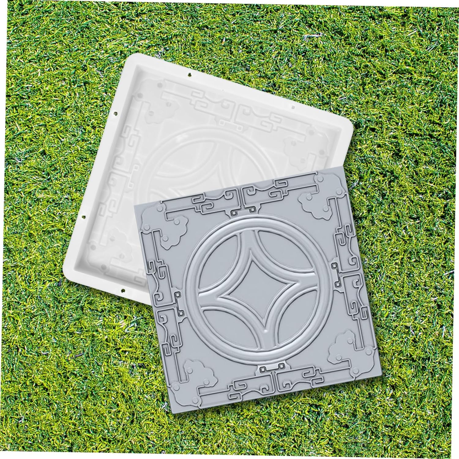 Stepping Stone Cement Floor Tile Plastic Brick Mould Easy DIY Path Maker Pavement for Garden