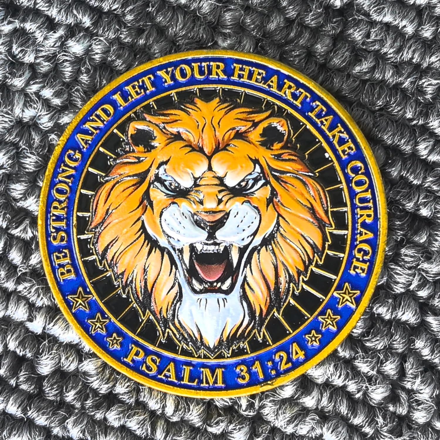 Be Strong and Courageous Christian Challenge Coin Bible Verses Gift