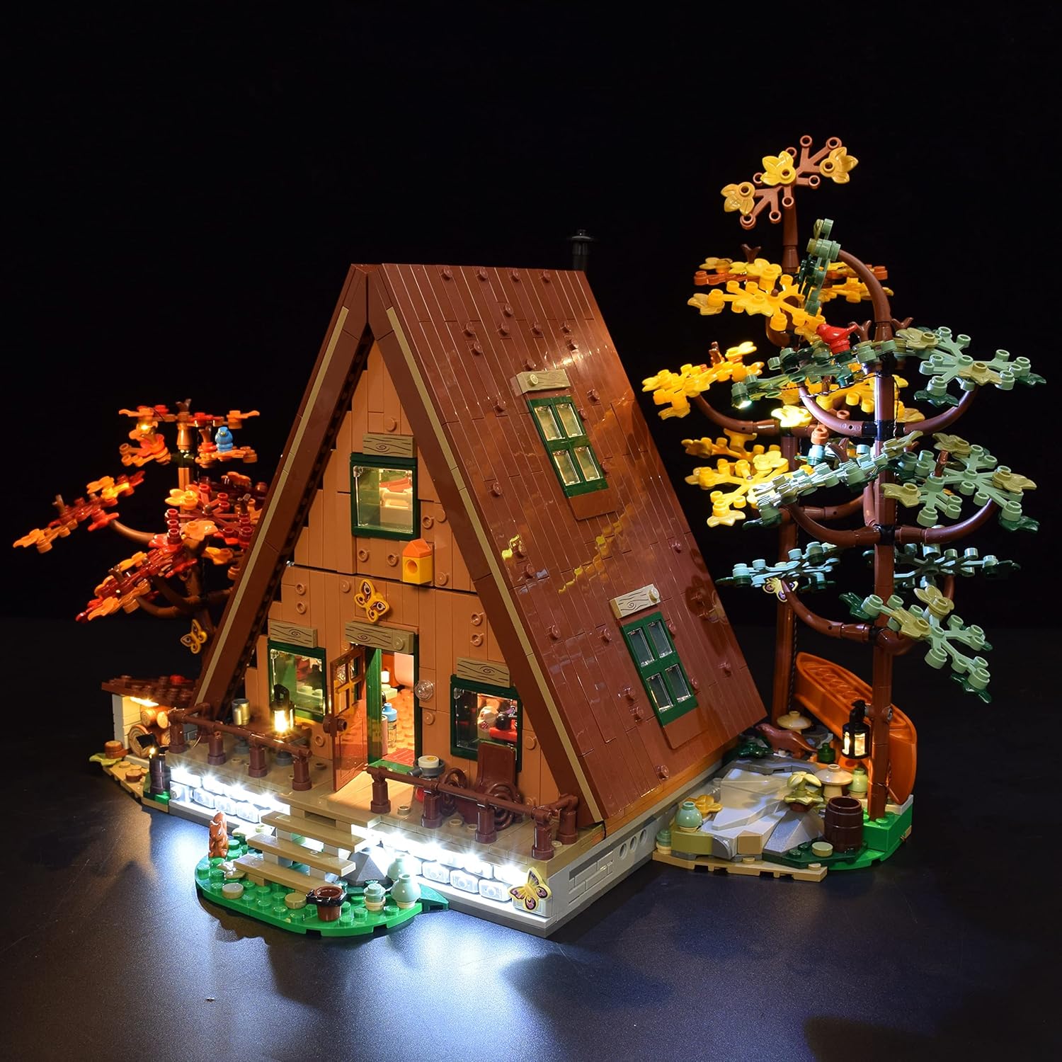 LightGo LED Lighting Kit with Battery Box Designed for Lego 21338 A-Frame Cabin Ideas Building Set - Not Include Model (Classic Version)