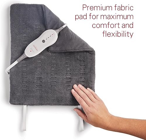 Miniatura 7 de Sunbeam Almohadilla térmica para aliviar el dolor de espalda, cuello, calambres menstruales y hombros con Storange compacto y apagado automático,