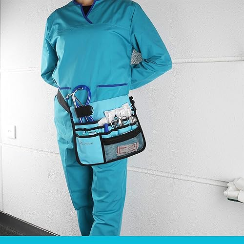 Vista 45 de Bolsa de almacenamiento de enfermera Bolsa de almacenamiento multifuncional para enfermeras, kit médico Bolsa de cintura práctica bolsa de SL46BH