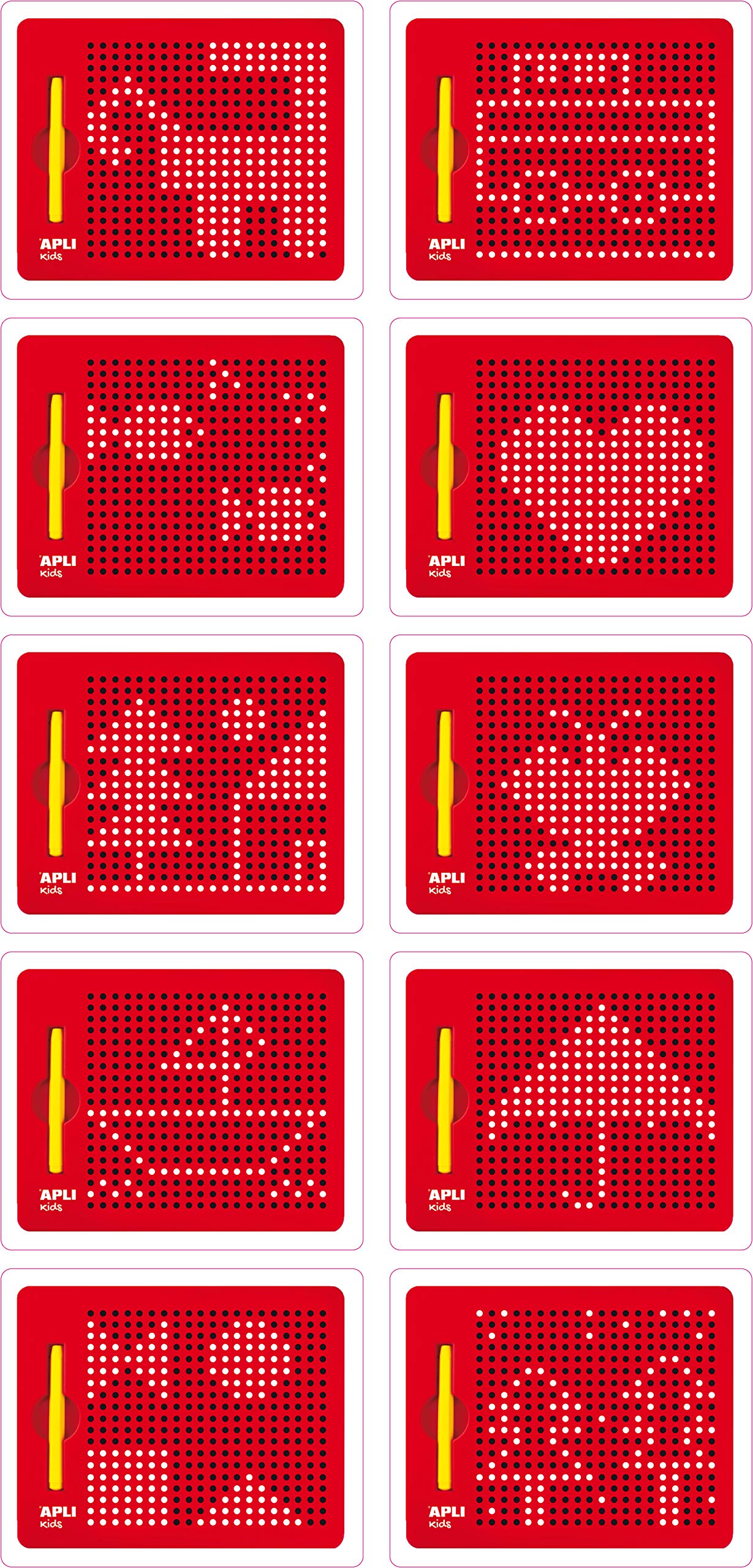 APLI Kids 17536 magnetyczna tablica edukacyjna (215 x 12 x 170 mm) z rysikiem magnetycznym i przykładowymi kartami