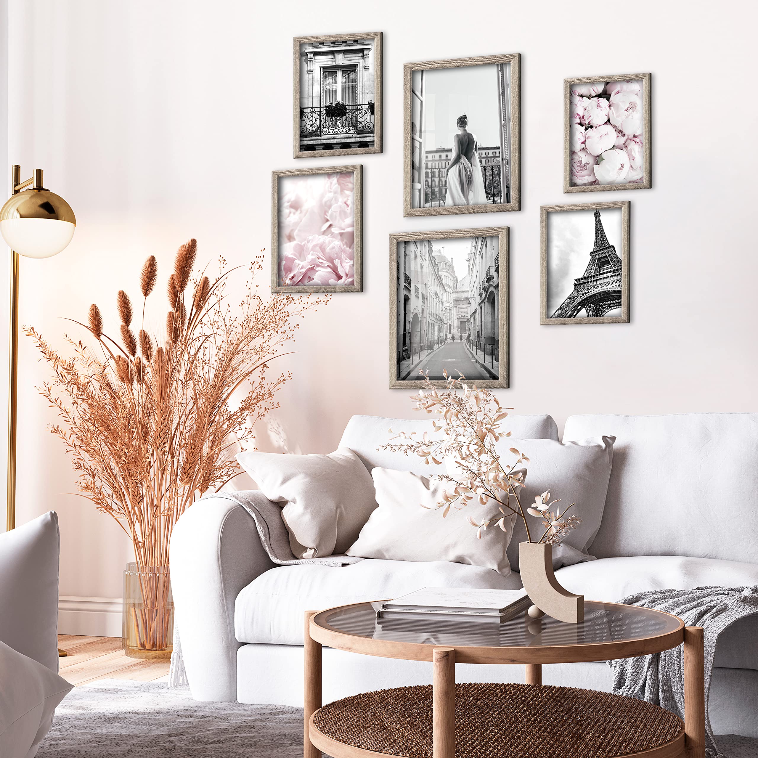 Decomonkey - Set Di 6 Poster Astratti Line Art Amore - Quadri Moderni Per Arredare Soggiorno E Camera Da Letto - Stampe Motivazionali Senza Cornice (4 A4 + 2 A3)