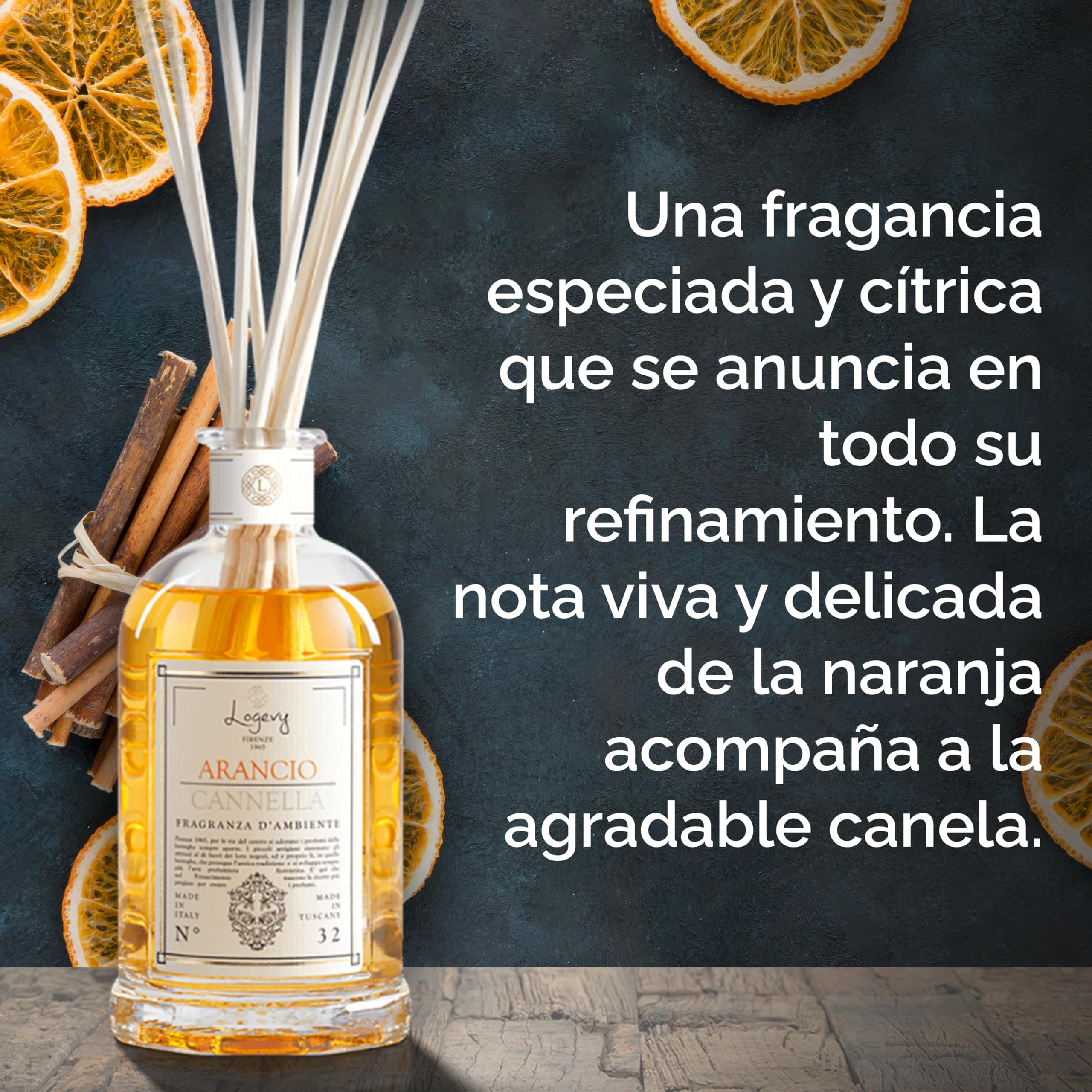 LOGEVY - Ambientador - Naranja Canela - Nueva Colección 2022 (500 ml NEW 2022)