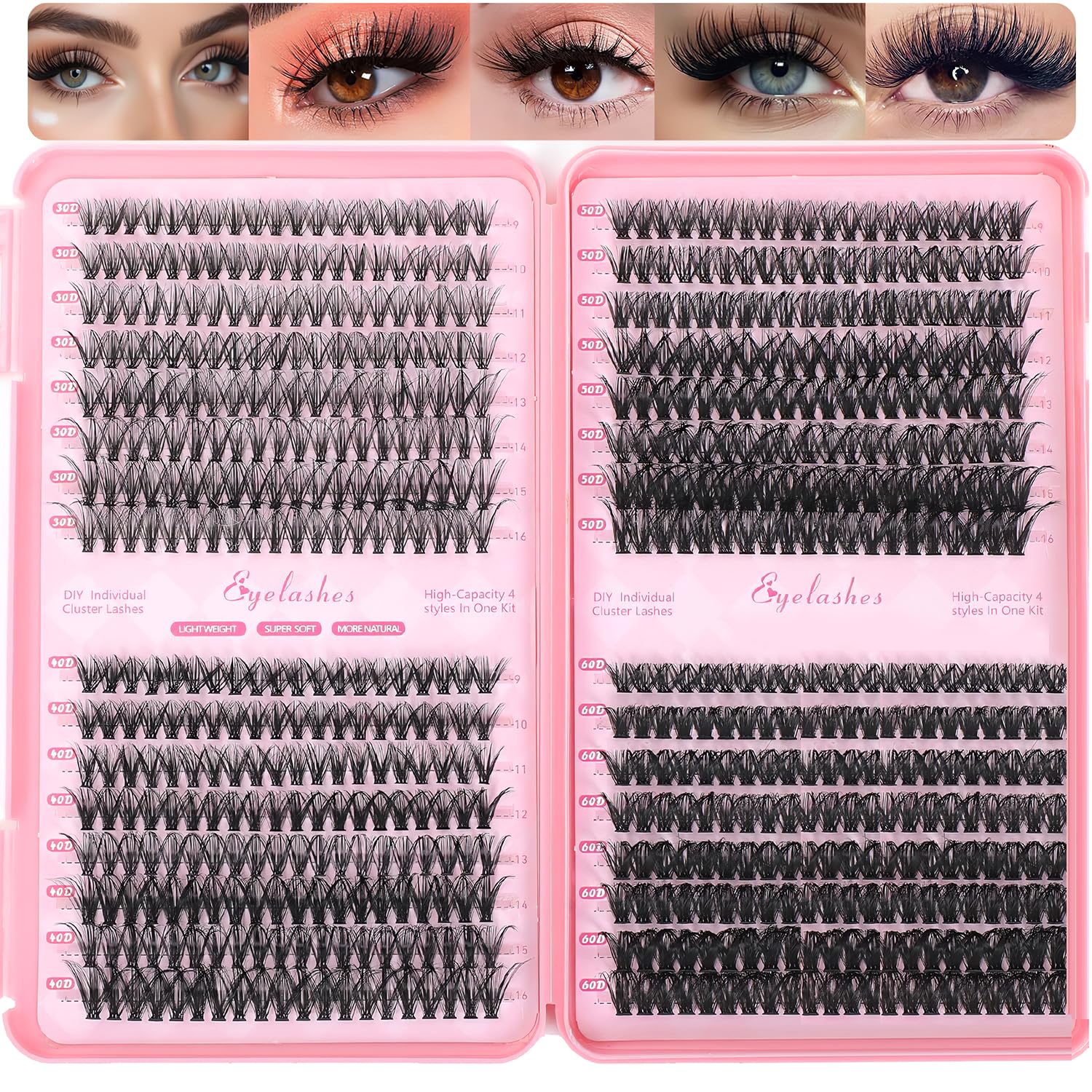 640pcs False Eyelashes 4 Style Cluster Lashes kit Multiple Density Options | Reusable | Natural Look | Salon-Style Volume | 4 Densities | DIY Friendly | Value Pack-picture-27
