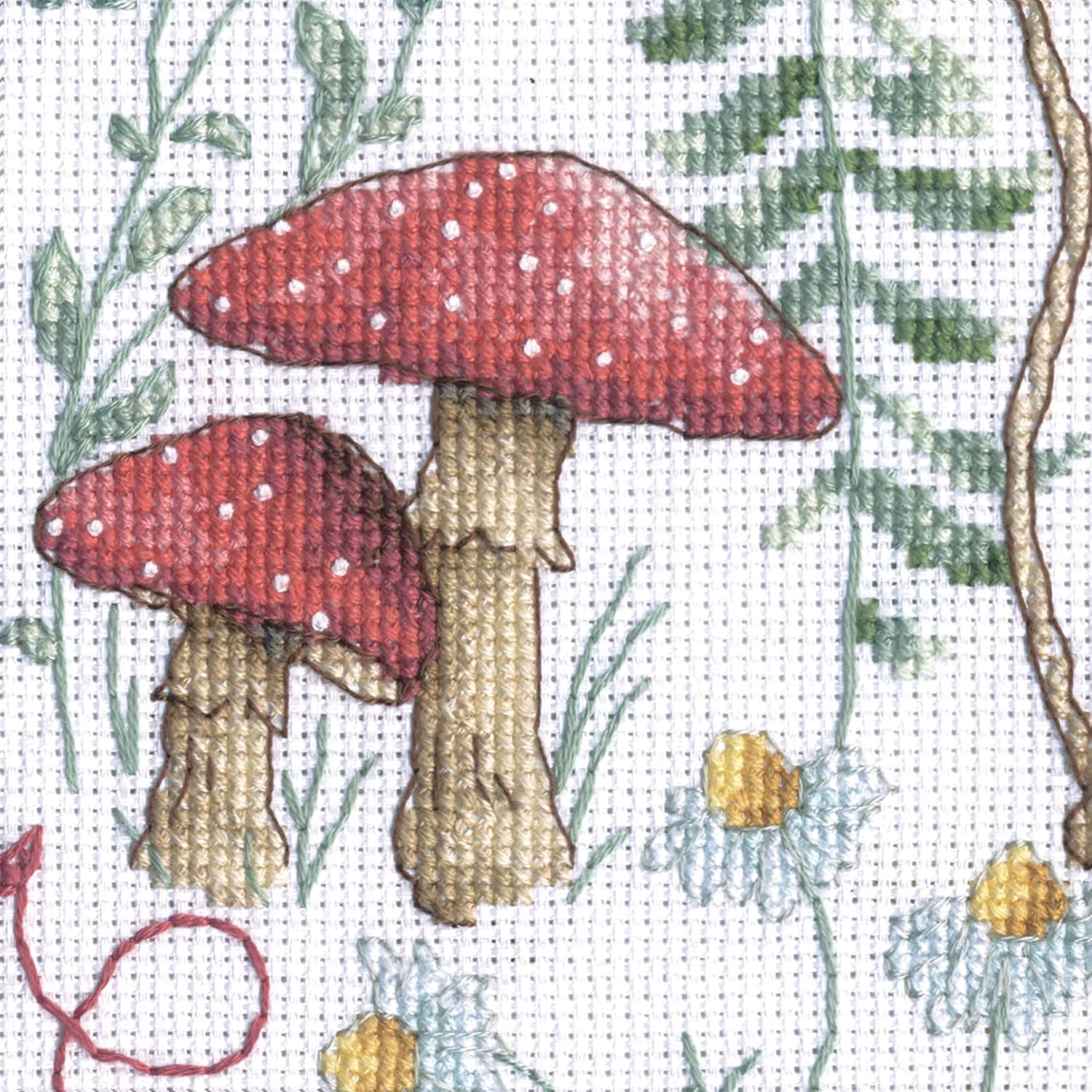 Dimensions 70-35430 Gold Collection Woodland Magic Counted Cross Stitch Kit, 16" x 11", 16 Cnt. White Aida, 5pcs