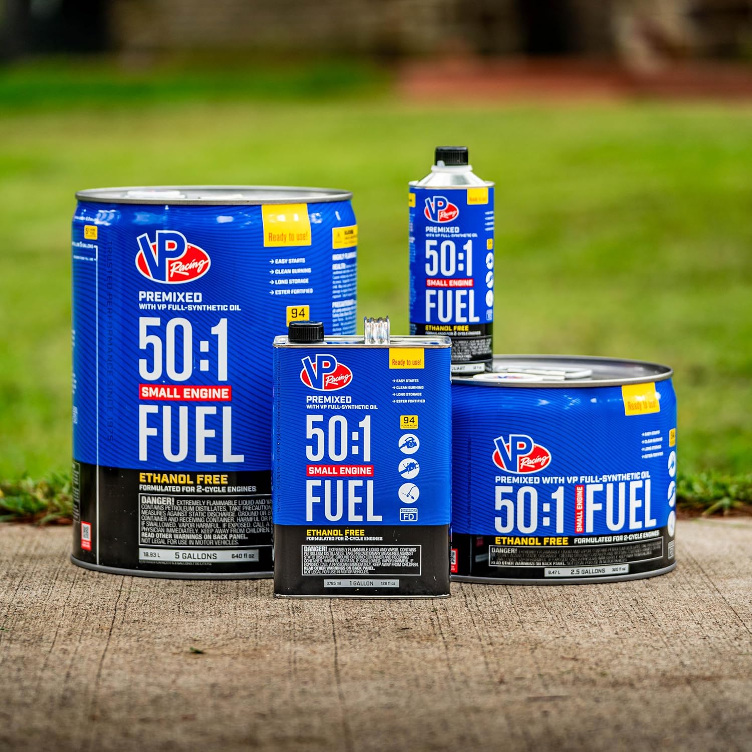 VP Racing Fuels 6232, Ready to Use, 50:1 Premixed 2-Cycle Small Engine Fuel (SEF) - 5 Gallon