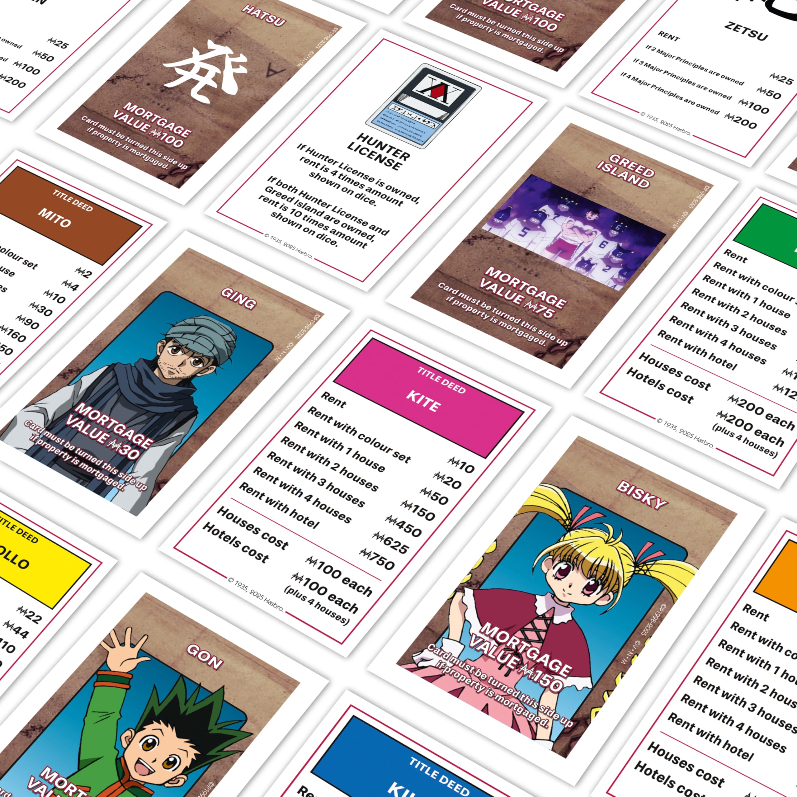 Winning Moves Jeu de société classique Hunter x Hunter Monopoly parfait pour 2 à 6 joueurs et fait un excellent cadeau pour les fans âgés de 12 ans et plus