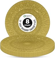 Vista 7 de PARTY BARGAINS Platos de carga de plástico de 13 pulgadas, diseño de gota de lluvia, azul, cargadores de mesa redonda desechables para bodas