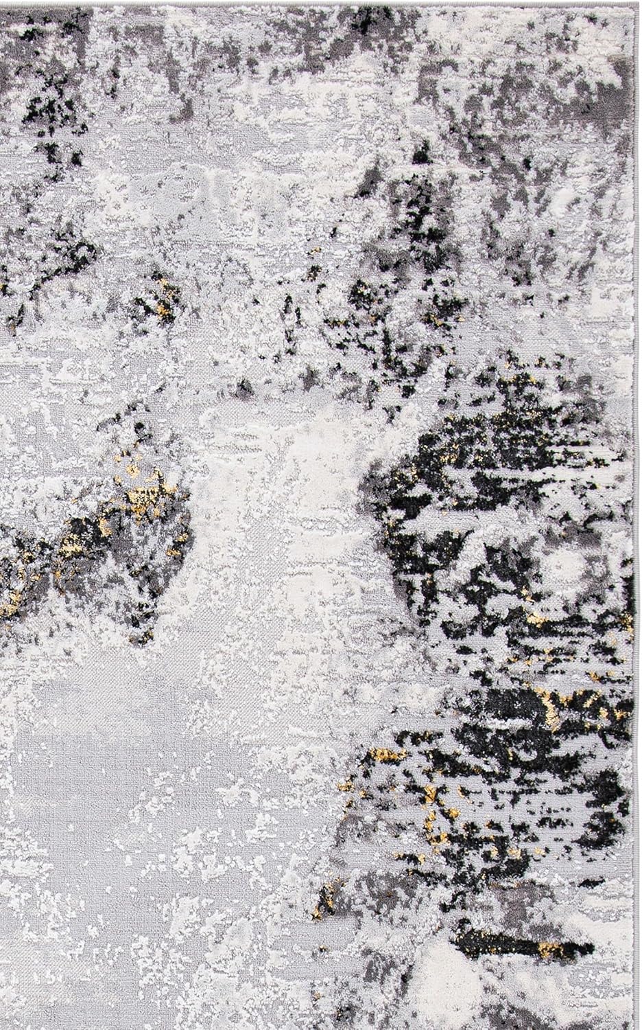 SAFAVIEH Amelia Collection Area Rug - 10' x 14', Grey & Gold, Modern Abstract Design, Non-Shedding & Easy Care, Ideal for High Traffic Areas in Living Room, Bedroom (ALA232F)