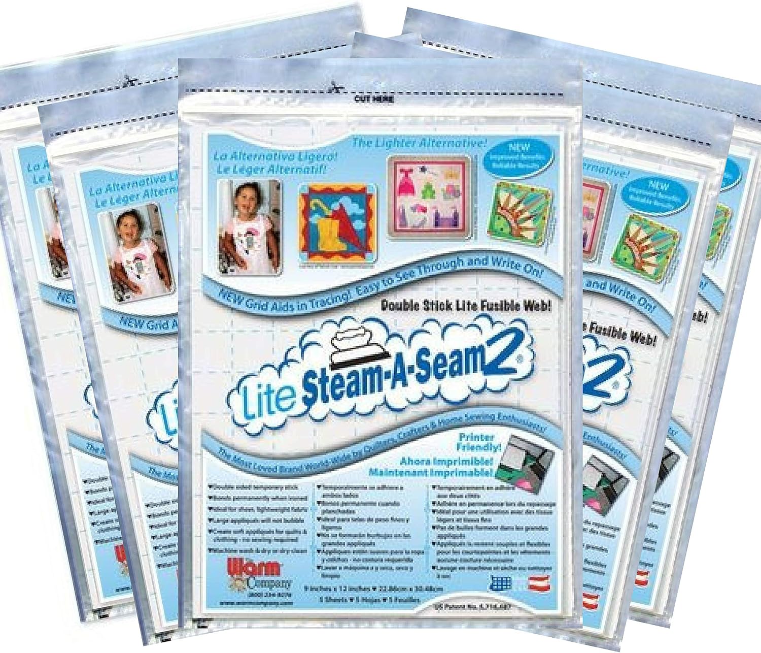 Lite Steam-a-Seam 2, Double Stick Fusible Web, by The Warm Company