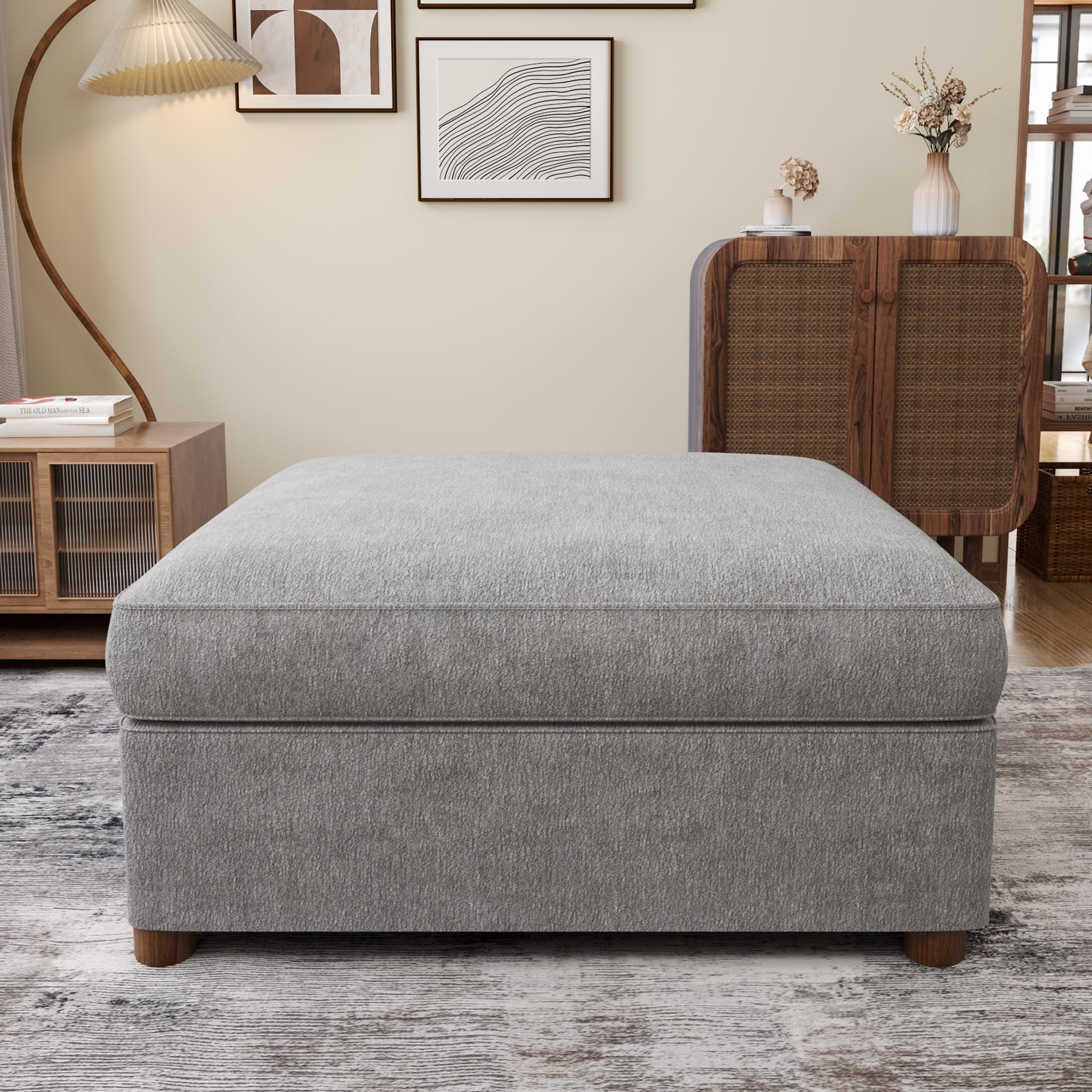 EASE MOOSE Ottoman Module for Chenille Modular Sectional Sofa, Sectional Couch Ottoman