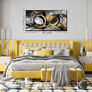 Amazon.com: THRLVEART Black Art Wall Decor for Living Room