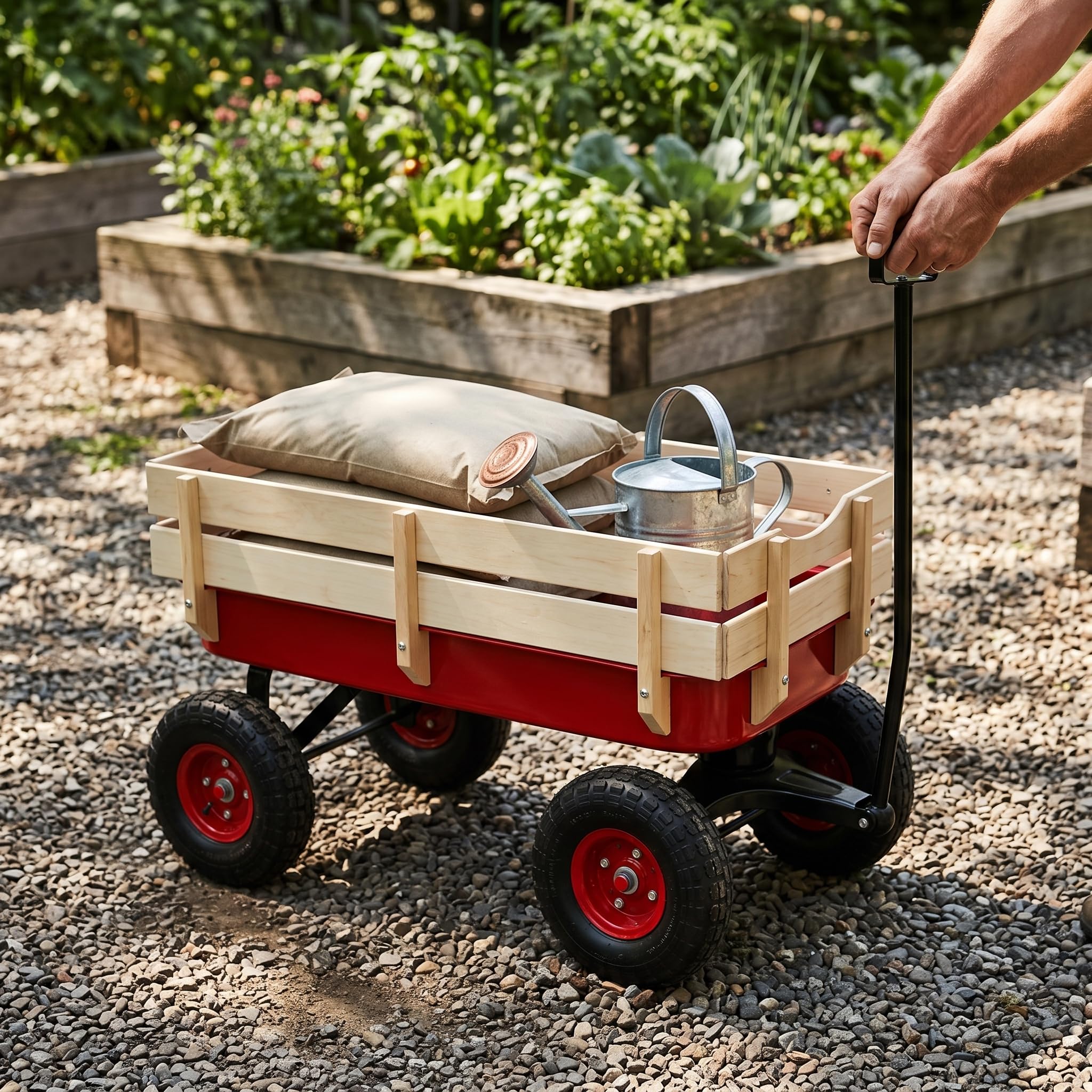 Gartenwagen Handwagen für den Außenbeich – Bollwagen Transportwagen