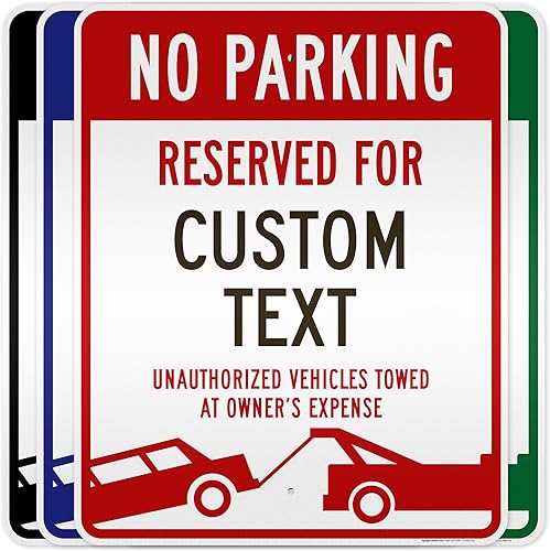 Miniatura 17 de My Sign Center - Letrero personalizado de no estacionamiento, letrero de estacionamiento reservado personalizado para negocios, 10 x 14 pulgadas,