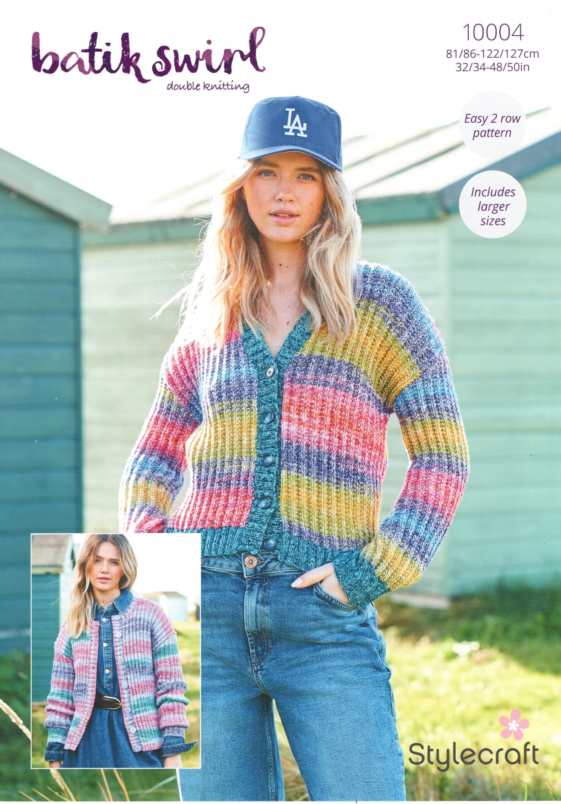 Stylecraft Batik Swirl DK Knitting Pattern - 10004 Ladies Cardigans