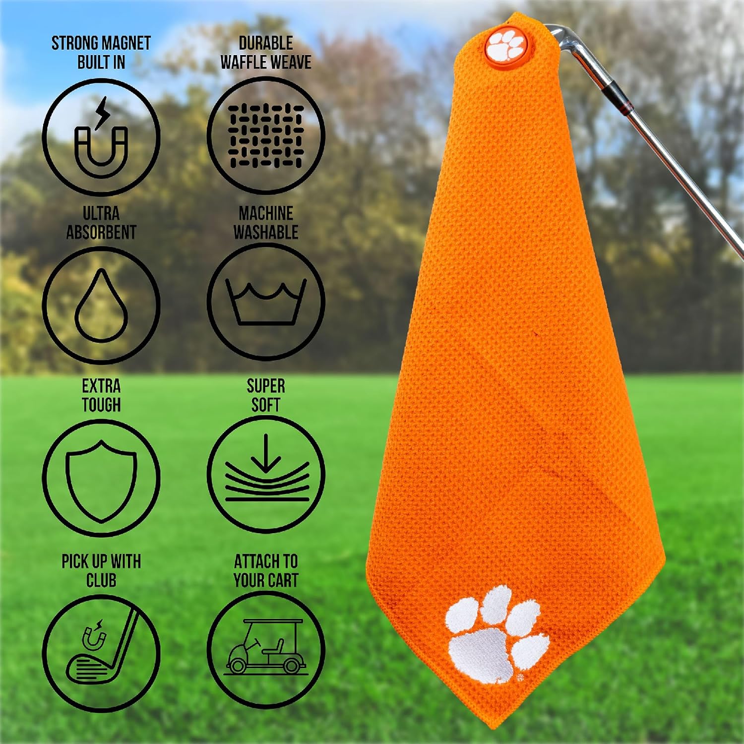 Team Golf / Parrot Paddles NCAA Clemson Magnetic Microfiber Towel