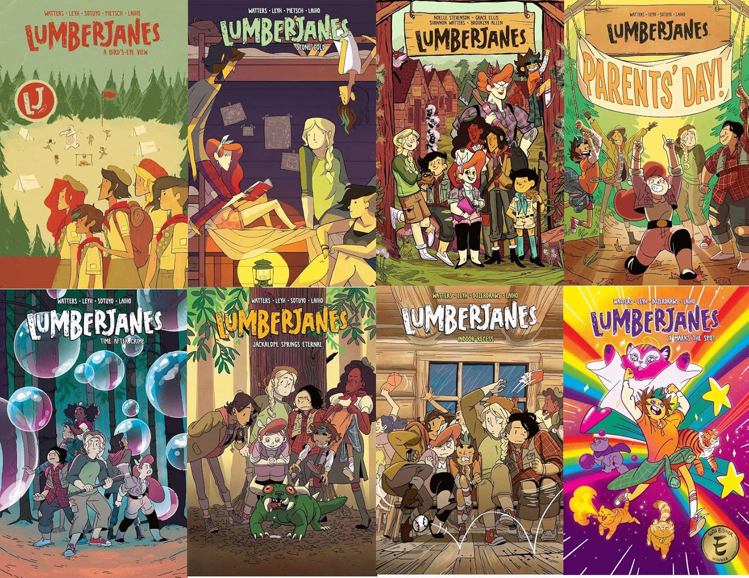 Lumberjanes 8 book collection Set Vol 7 Vol 14 by Kat Leyh Watters, Shannon, Leyh, Kat