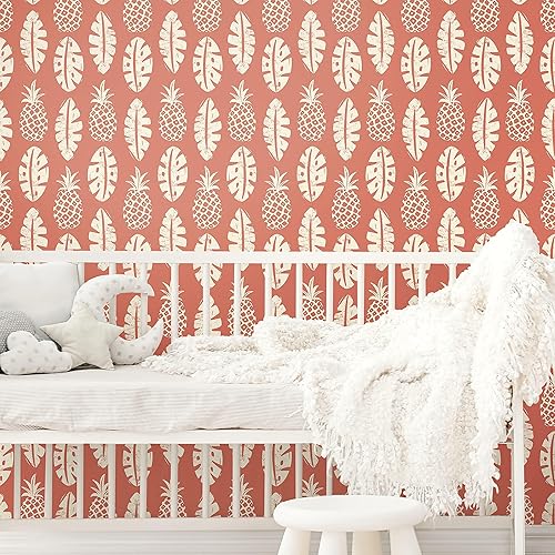 Miniatura 7 de RoomMates RMK11981RL Papel pintado con estampado de bloques de piña amarilla y blanca