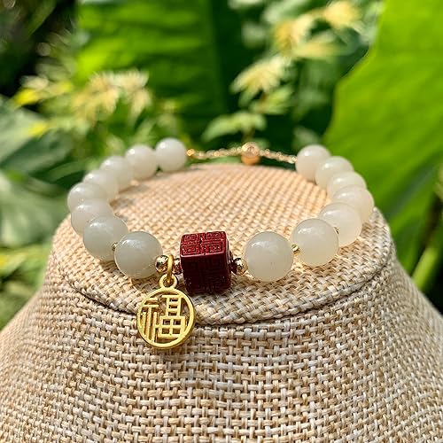 Miniatura 7 de Handmade Genuine Jade Abacus Shape Beaded Bracelet, Feng-shui Lucky Stone Chakra Healing Gemstone Crystal Beads Adjustable Bangle Stretch Jewelry