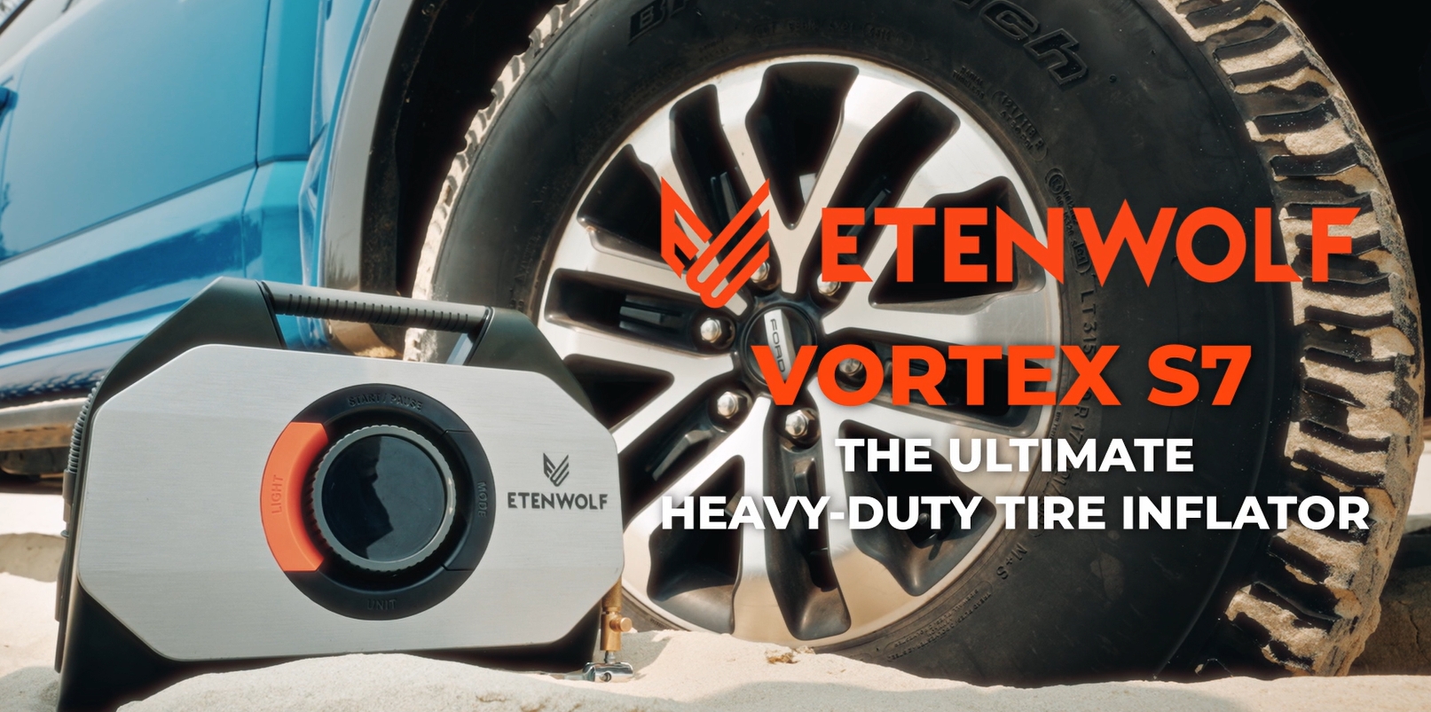 Amazon.com: ETENWOLF Vortex S7 Tire Inflator for Heavy-Duty