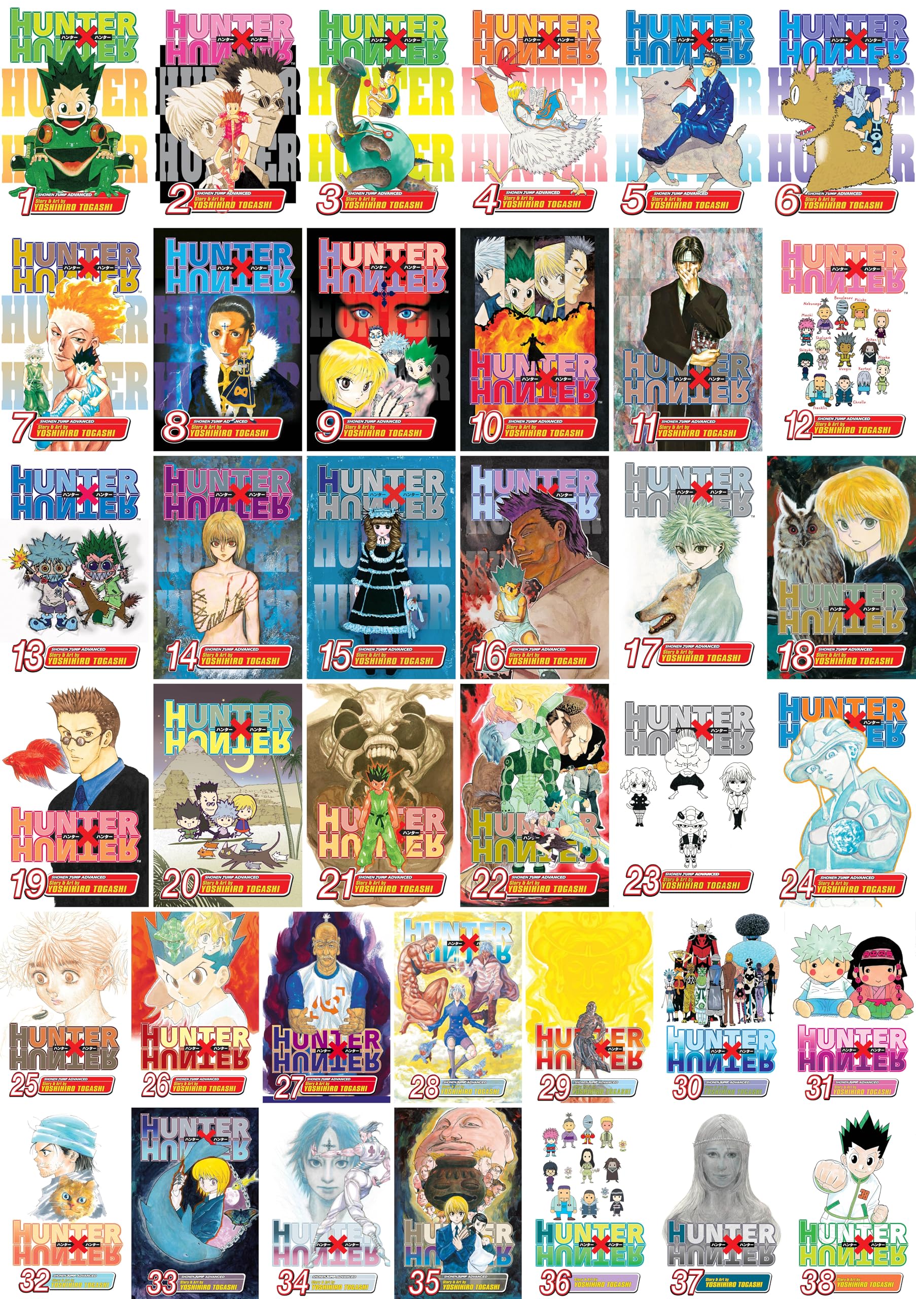 HUNTER×HUNTER　1～38 Hunter X Hunter Mangá Volume 1 Ao 38 - Coleção Completa Em