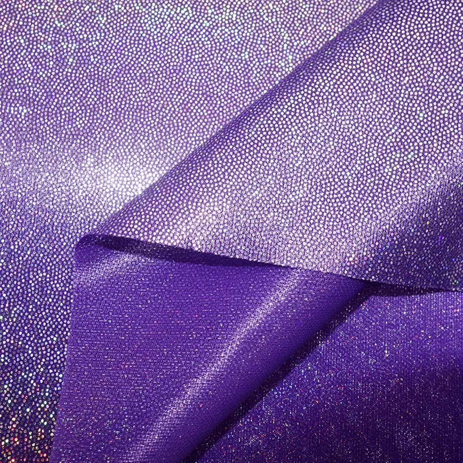 Glitter Metallic Fabric, Shiny Iridescent Holographic Polyester Fabric Various Sizes Wedding Party Doll Decor DIY(10,150CMx150CM)