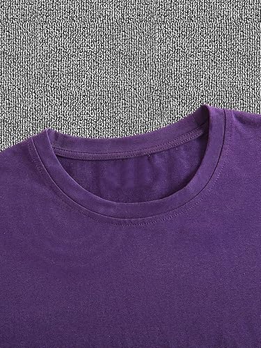 Miniatura 4 de OYOANGLE Camiseta casual de verano de manga corta con cuello redondo para hombre