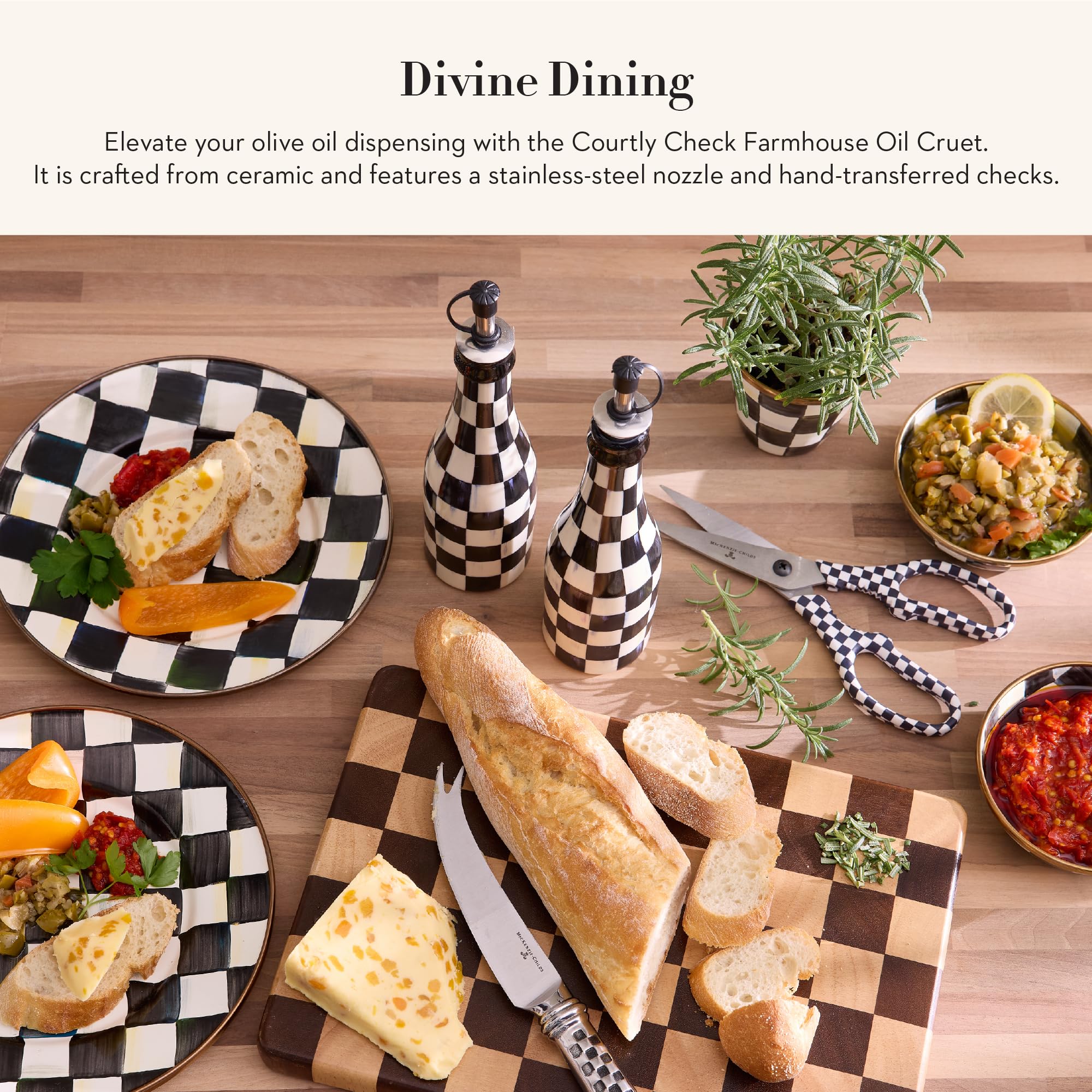 Amazon.com: MACKENZIE-CHILDS Farmhouse Oil Cruet, Ceramic Oil