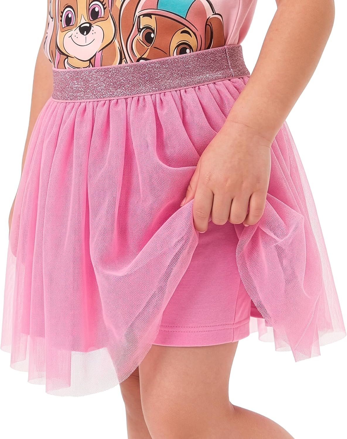 Paw Patrol Girls T Shirt And Skirt Set, Kids Summer Outfit With Skye, Liberty & Everest, Girls Clothes Set