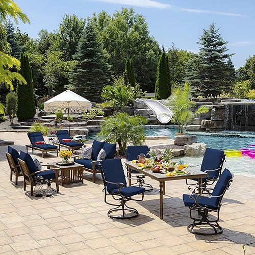 Miniatura 9 de Arden - Juego de cojines de asiento profundo para exteriores, 24 x 24 pulgadas, resistente a la intemperie, a la lluvia y a la decoloración, cojín