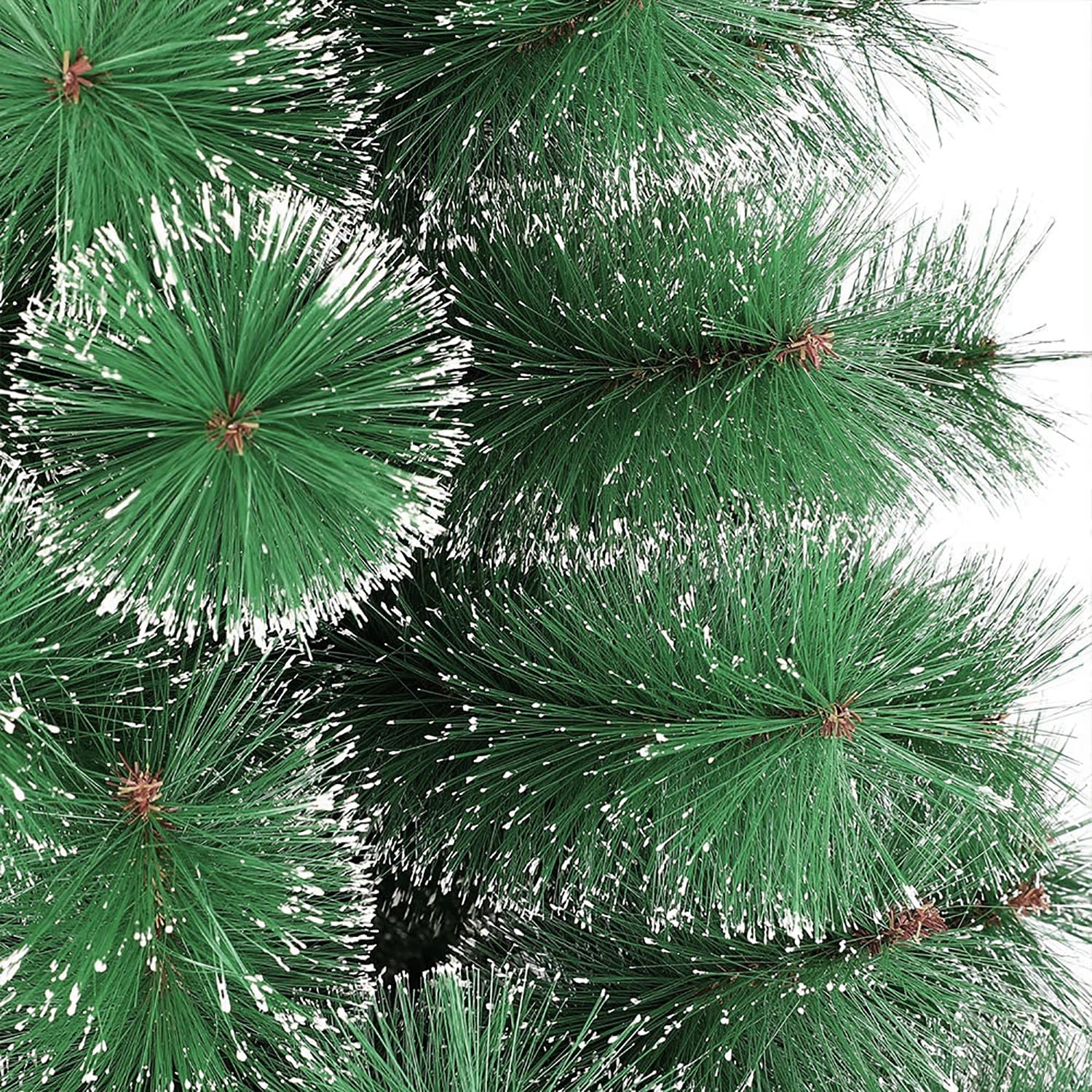 GREATOYAR Árbol de Navidad, Árbol de Navidad Artificial, Material PVC Aguja de Pino, Hogar Salón Oficina, Decoración para Navidad, con Soporte de Metálico, Fácil Montaje, Altura 180cm, Pino con Nieve