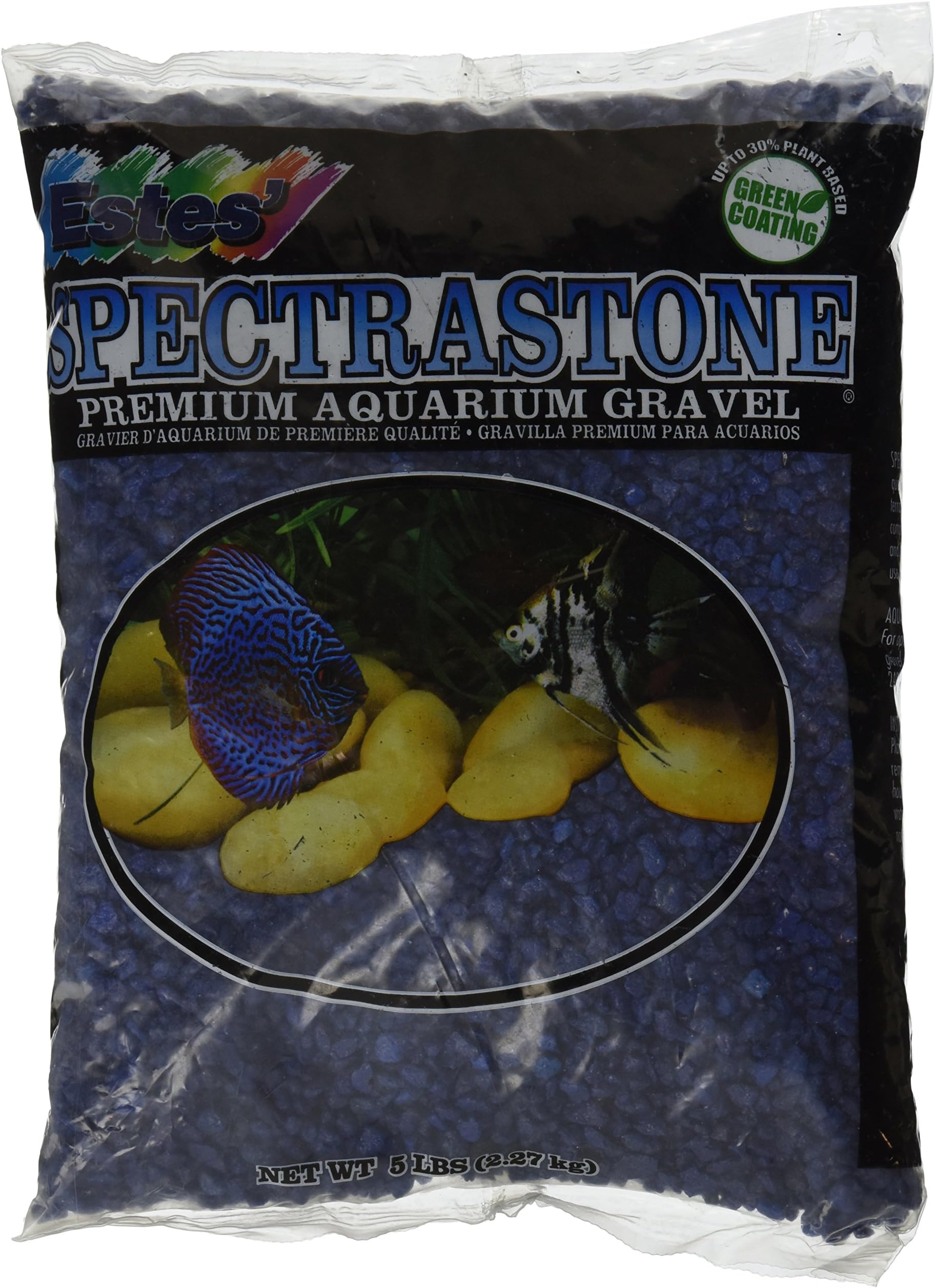 Spectrastone Special Blue Aquarium Gravel for Freshwater Aquariums, 5-Pound Bag