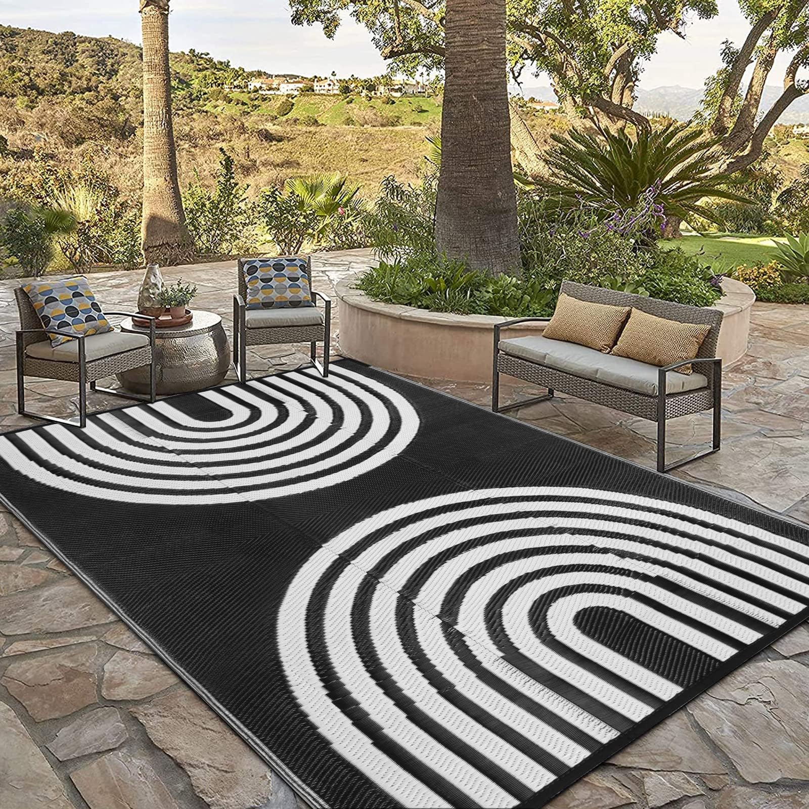 Amazon.com: Anidaroel Outdoor Rug 5’x8’ for Patio Waterproof ...