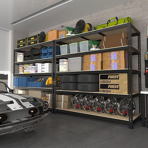 Miniatura 2 de Prilinex Estantes de almacenamiento resistentes de 48 pulgadas de ancho x 24 pulgadas de profundidad x 72 pulgadas de alto, estantería de metal