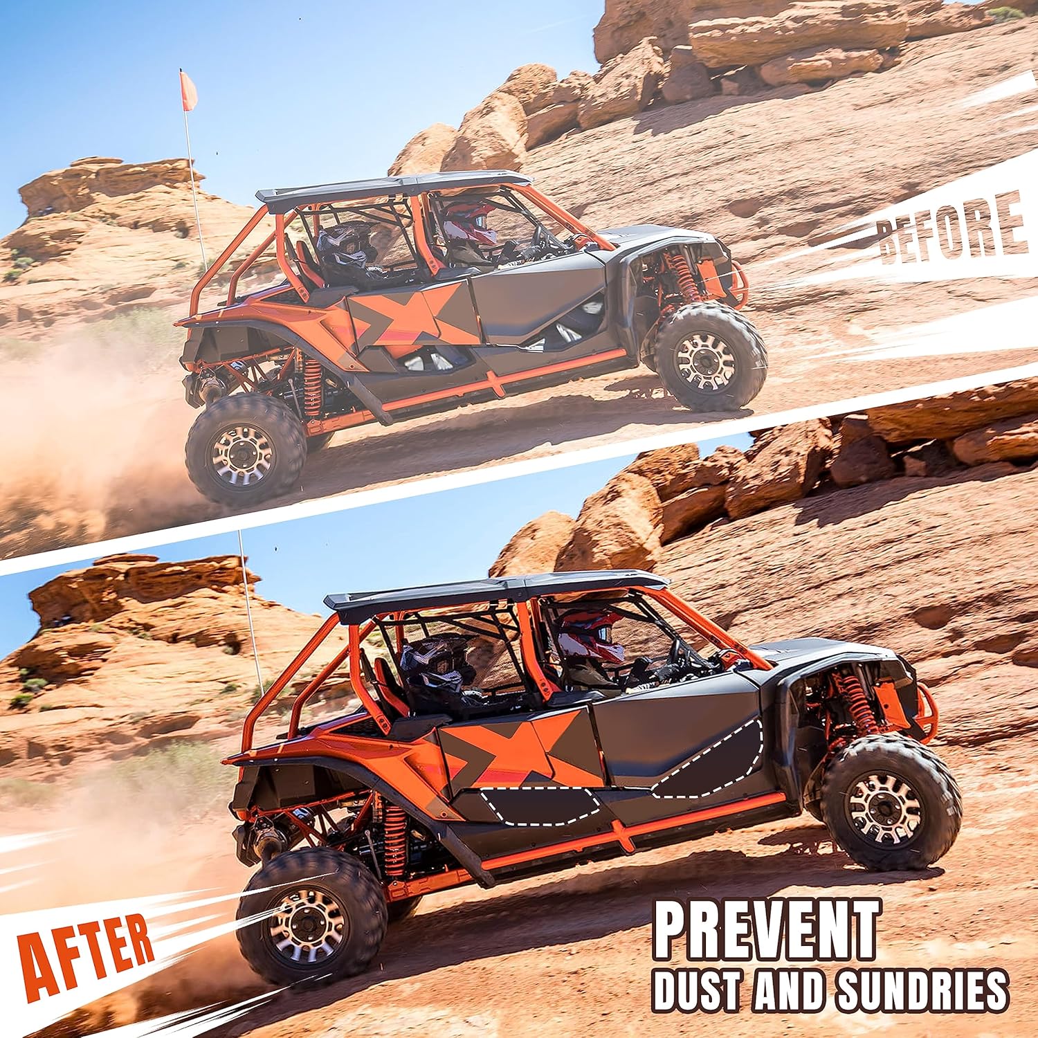 KAITIMOTO Aluminum Lower Door Panels Inserts for Talon 1000X-4 20-25, Smooth Front & Rear Lower Half Door Panel Insert for Honda Talon 1000X-4 2020-2025 Accessories (Only for 4-Doors)