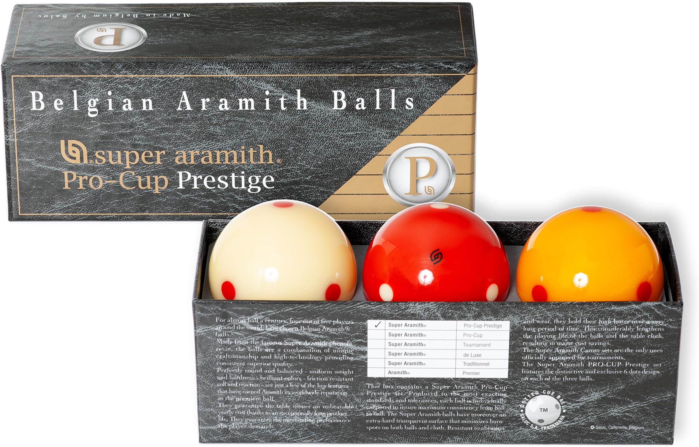 Super Pro-Cup Prestige Carom Ball Set 61.5 mm