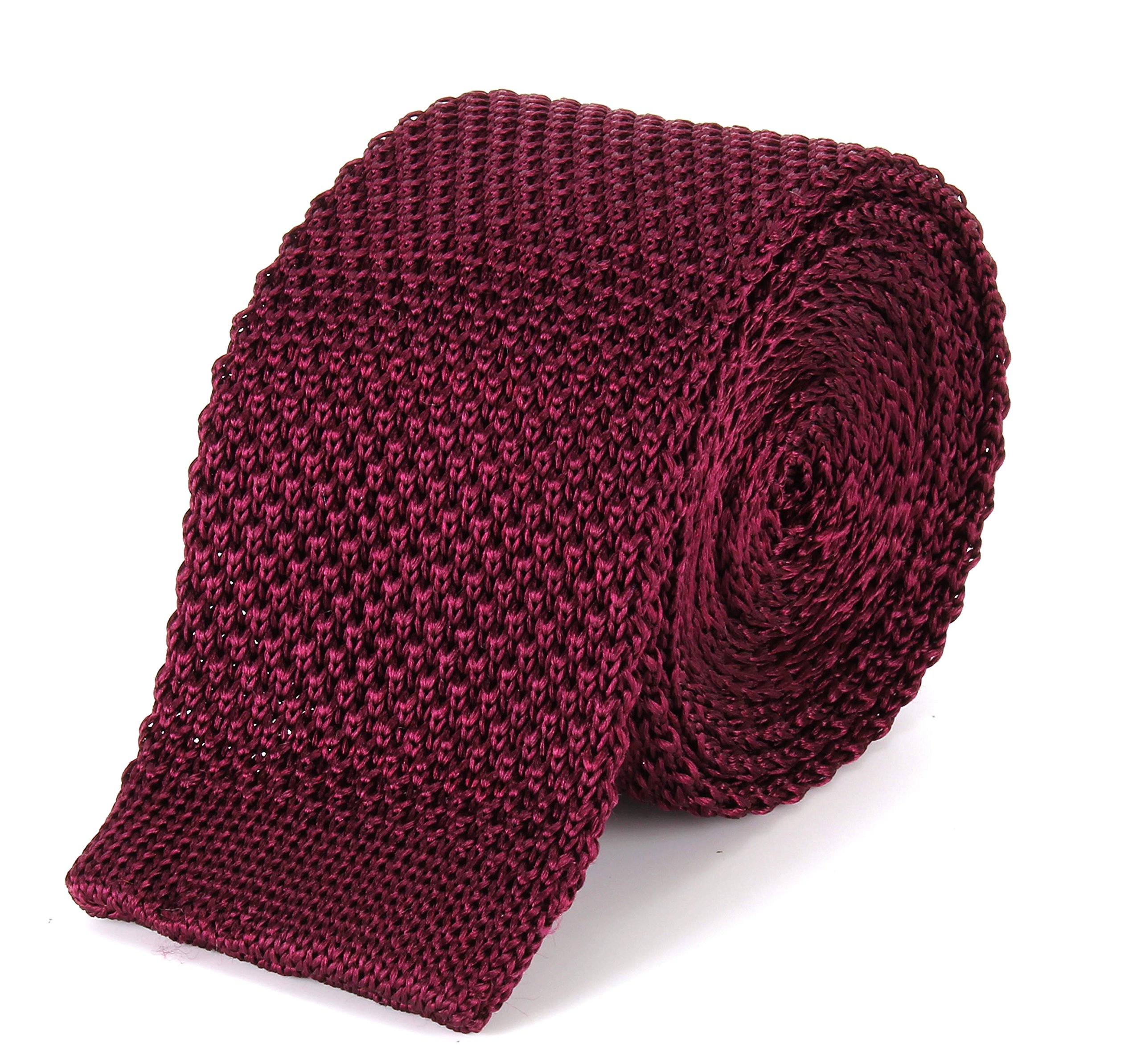 Tootal Burgundy Knitted Silk Plain Tie