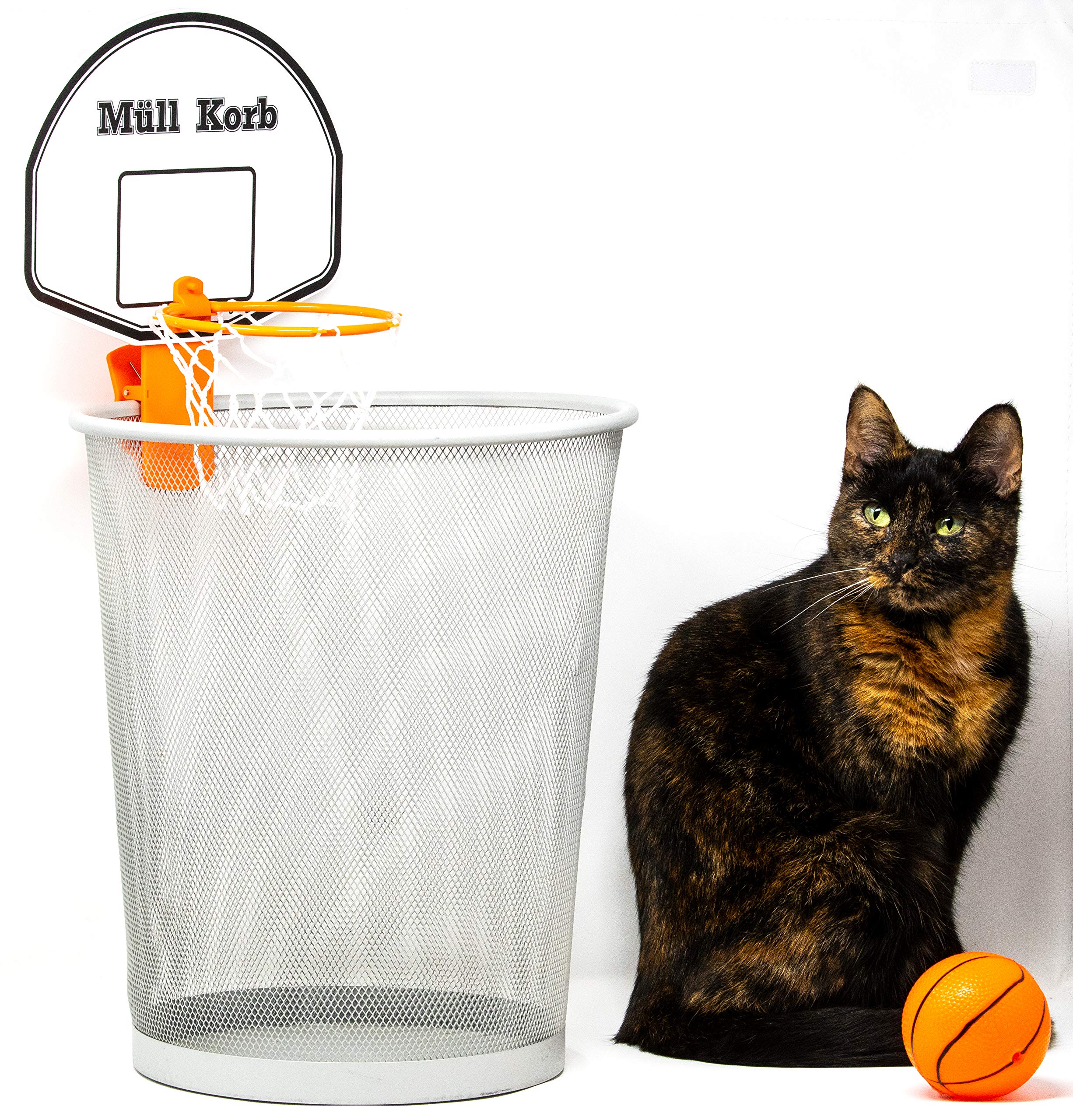 KrockaZone. Mini Basketballkorb für den Mülleimer Papierkorb mit kleinem Ball - Spaß fürs Zimmer, Tür, Büro, Zuhause, Kinder, Sport, Spielzeug