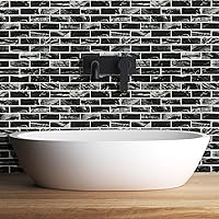 Vista 6 de YOFUN 10-Sheet Thicker Peel and Stick Back Kitchen Backsplash Marble Look Decorative Tiles 12"x12