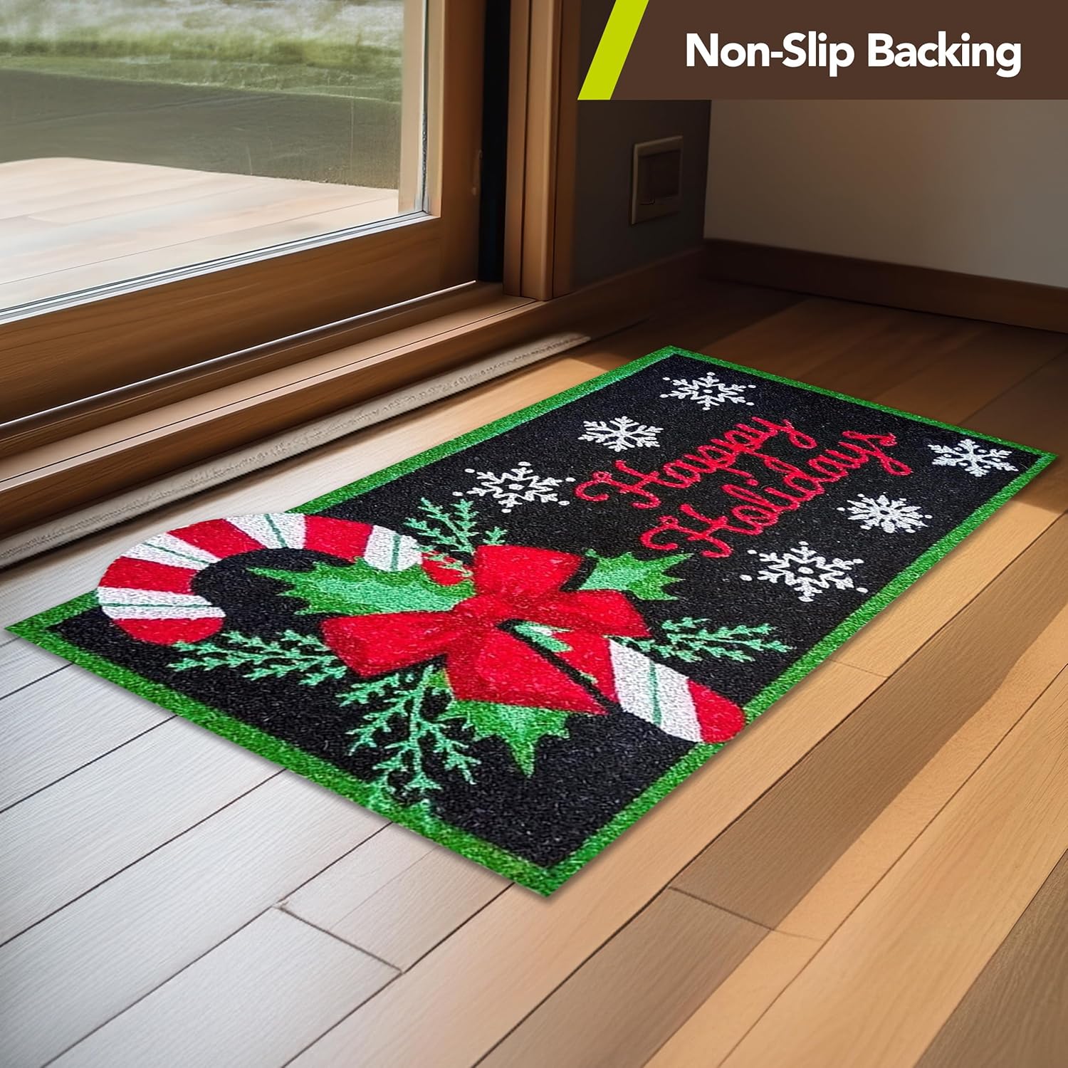 Briarwood Lane Festive Candy Canes Coir Doormat