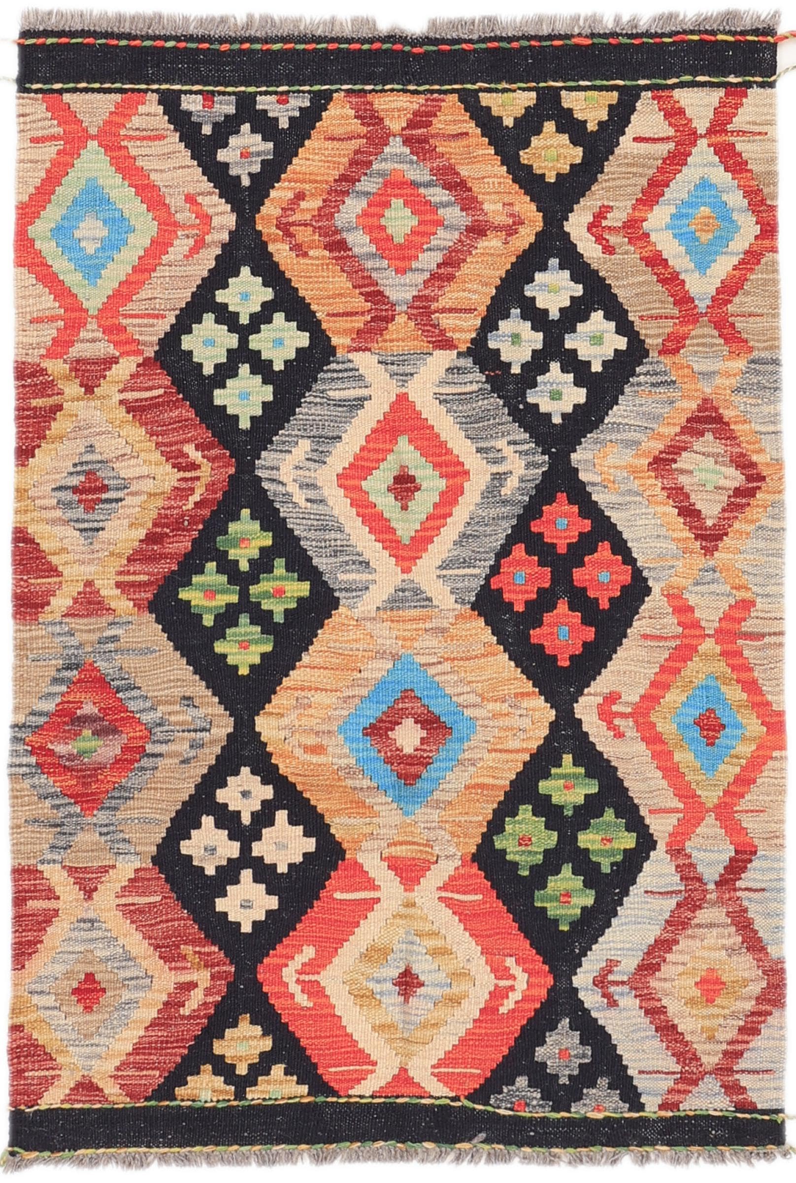 Tapis d'Orient Kilim afghan tissé main tapis laine authentique Heritage 87x125 cm