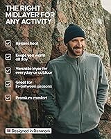 Vista 3 de DANISH ENDURANCE Chaqueta de forro polar para hombre, térmica, cremallera completa, transpirable