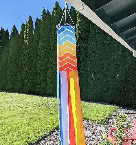 Miniatura 6 de Calcetín de viento de verano  Decoración duradera para colgar al aire libre  Patio, jardín, patio, césped y más  60 pulgadas