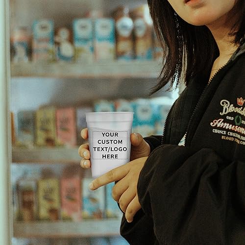 Miniatura 7 de Vasos de plástico desechables personalizados de 12 onzas. Juego de 10, paquete personalizado a granel, perfecto para verano, eventos deportivos,